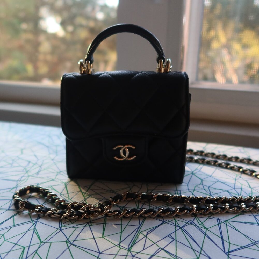 chanel mini handle bag